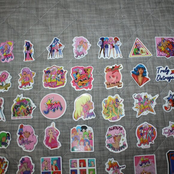 Lot of 50 Glossy Jem Truly Outrageous!  Stickers - Picture 3 of 5